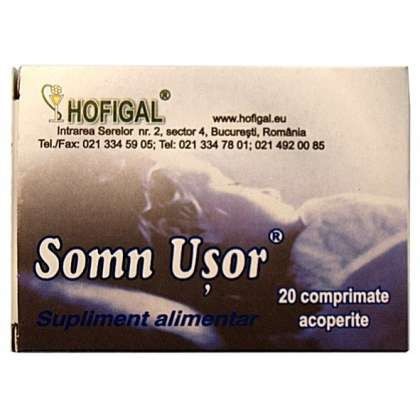 Somn Usor Hofigal 20 comprimate (Concentratie: 640 mg)