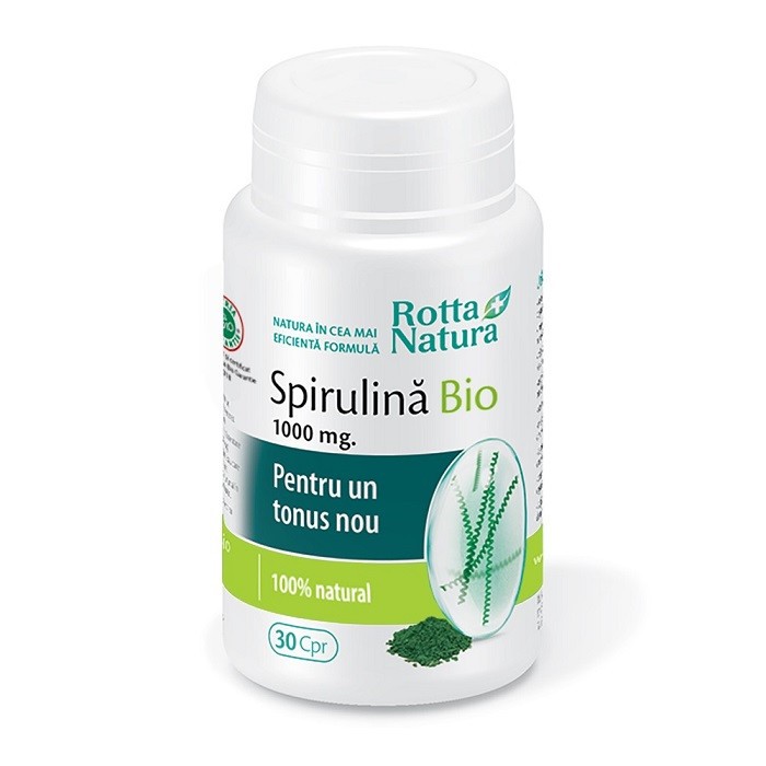 Spirulina Bio 1000 mg Rotta Natura (Concentratie: 30 capsule)