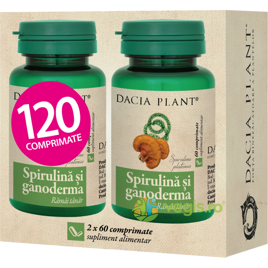 Spirulina si Ganoderma 120cpr