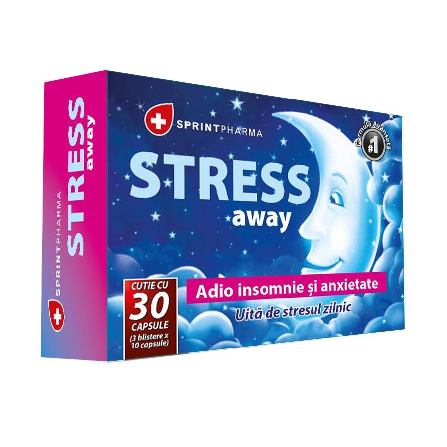 Stress Away, 30 capsule, Sprint Pharma (Concentratie: 30 capsule)