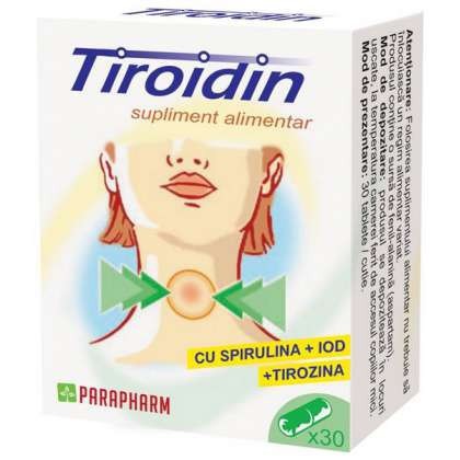 Tiroidin Parapharm 30 capsule (Concentratie: 315 mg)