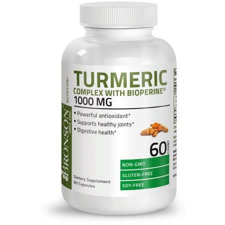 Turmeric 1000 mg cu Bioperina 5 mg, Bronson Laboratories (Concentratie: 120 capsule)