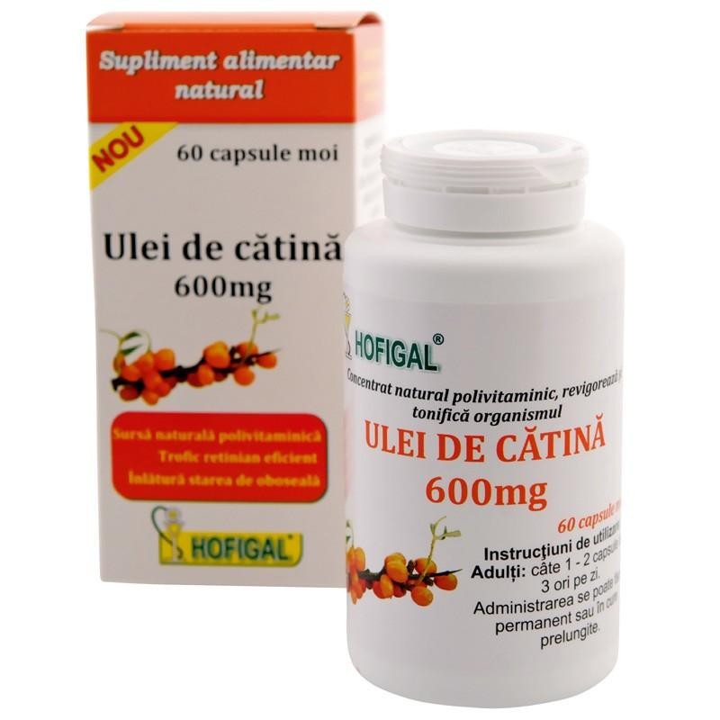 Ulei de catina 600 mg Hofigal 60 capsule (Concentratie: 600 mg)