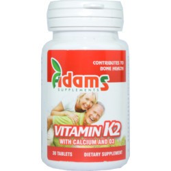 Vitamina K2+Ca+D3 Adams Vision (Ambalaj: 30 capsule)