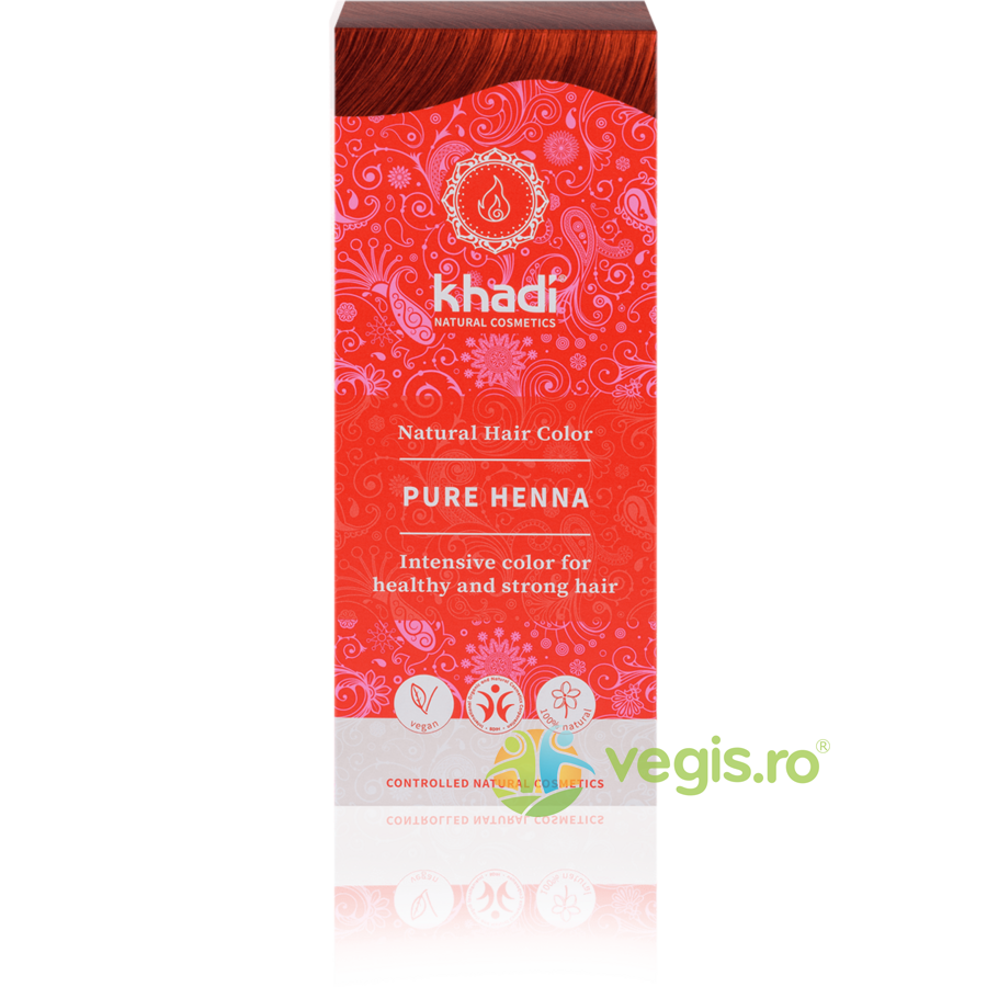 Vopsea de Par Naturala Rosu – Henna Pura 100g