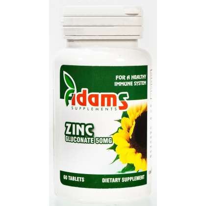Zinc 50 mg Adams Vision (TIP PRODUS: Suplimente alimentare, Concentratie: 50 mg)