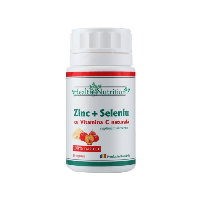 Zinc Seleniu și Vitamina C Health Nutrition (Cantitate: 90 capsule)