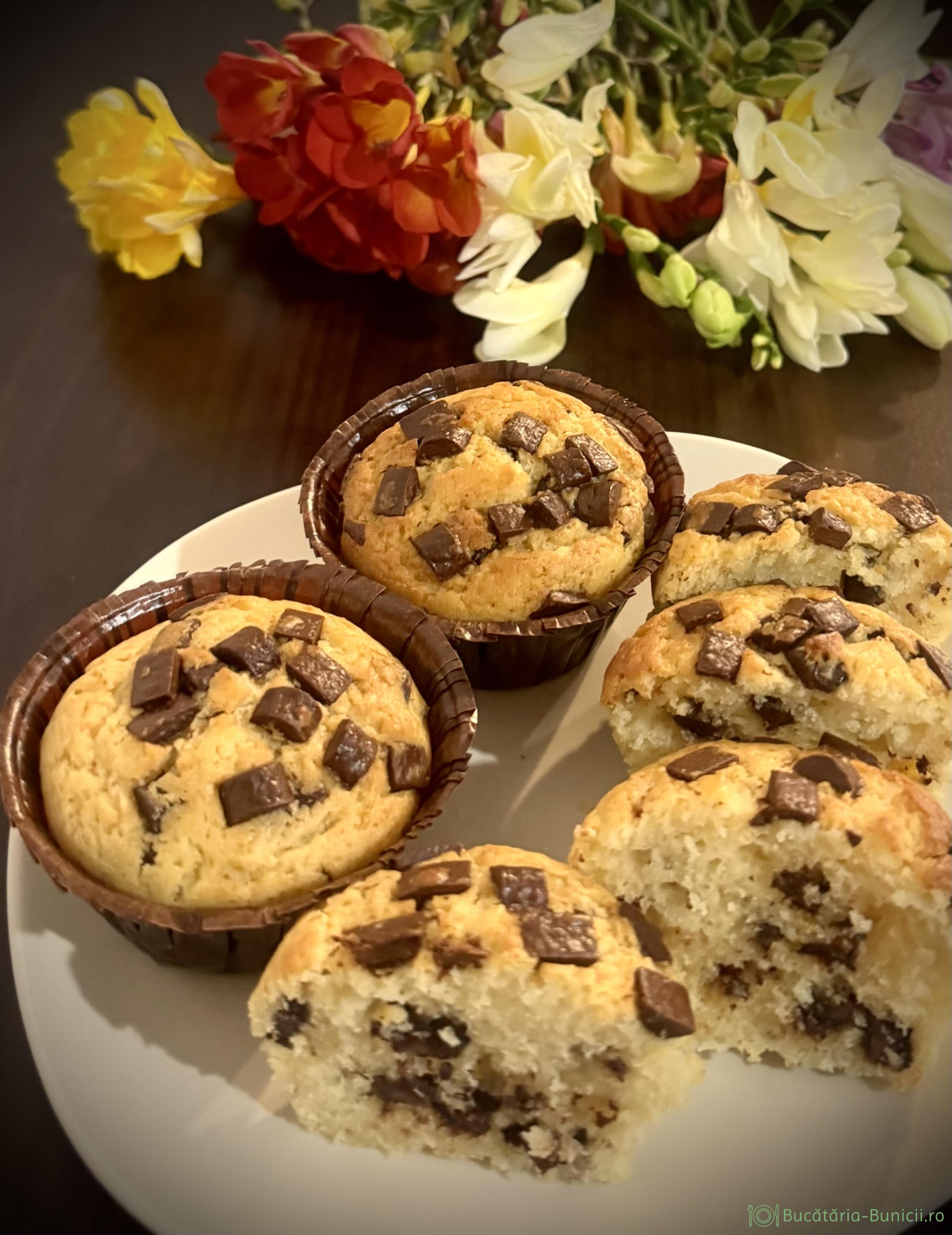 Muffins cu lămâie și ciocolată cu lapte